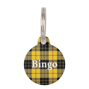Glücklicher Haustier-Clan MacLeod Tartan kariert Tiernamensmarke