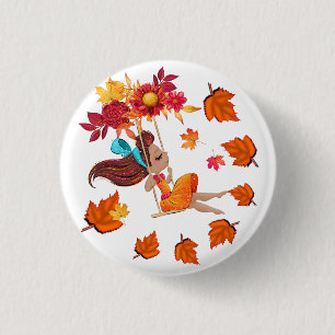 Glücklicher Herbst Button