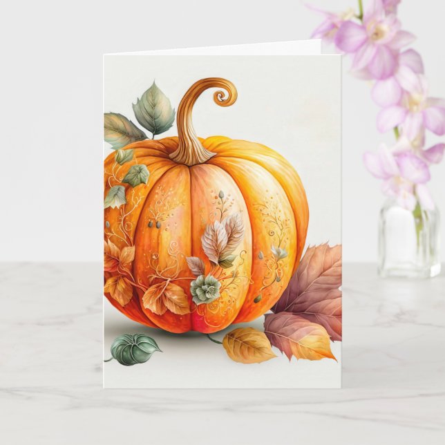 Glücklicher Herbst - glückliches Halloween Karte (Orchidee)