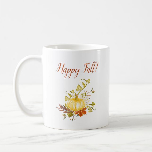 Glücklicher Herbst-Kaffeebecher-Tasse  Kaffeetasse (Links)