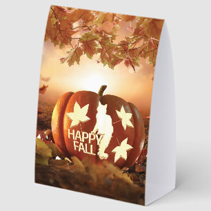 Glücklicher Herbst-Tischständer Tischaufsteller