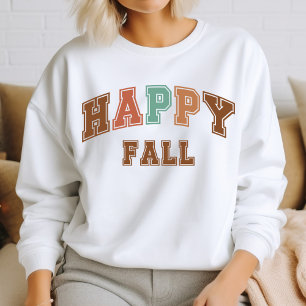 Glücklicher Herbst Trendy Herbst Varsity Sweatshir Sweatshirt
