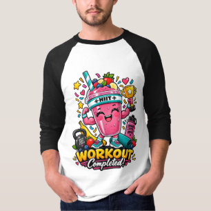 Glücklicher HIIT-Smoothie-Champion-Workout abgesch T-Shirt