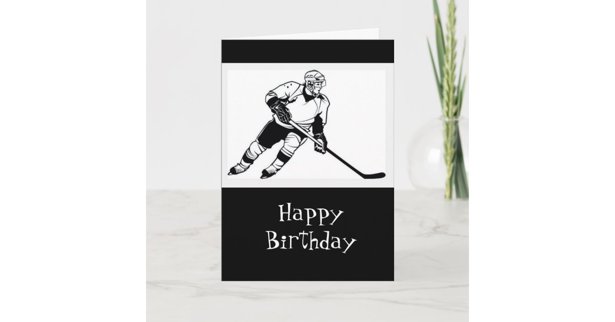 Glücklicher HockeyGeburtstagsSpaßSpaß Karte Zazzle.ch
