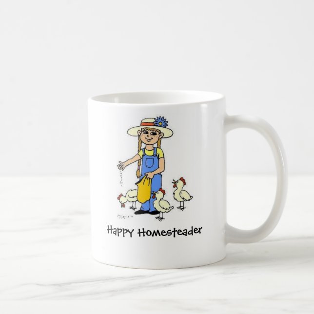Glücklicher Homesteader Kaffeetasse (Rechts)