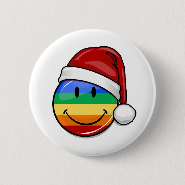 Glücklicher homosexueller Lgbt Button (Vorderseite)