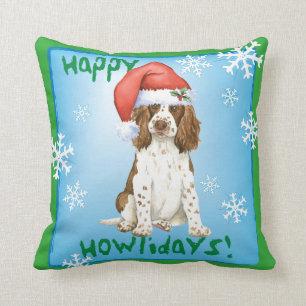 Glücklicher Howliday englischer SpringerSpaniel Kissen