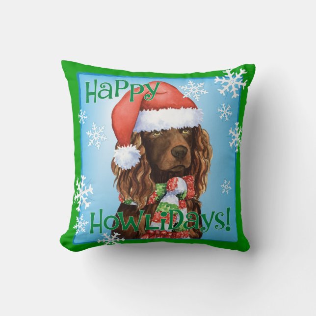 Glücklicher Howlidays Boykin Spaniel Kissen (Vorderseite)