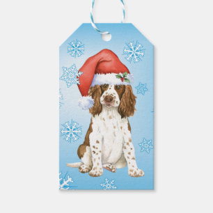 Glücklicher Howlidays englischer SpringerSpaniel Geschenkanhänger