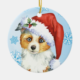 Glücklicher Howlidays mini amerikanischer Schäfe Keramik Ornament