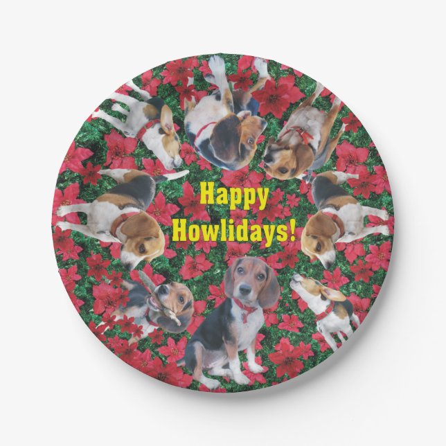 Glücklicher Howlidays Pappteller (Vorderseite)