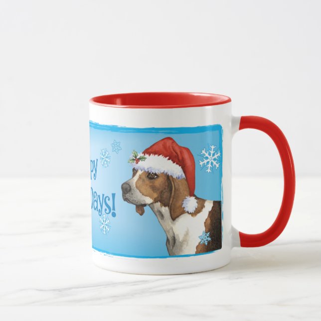 Glücklicher Howlidays Treeing Wanderer Tasse (Rechts)