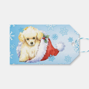 Glücklicher Howlidays Zwergpudel Geschenkanhänger