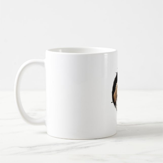 Glücklicher Hund   Kaffeetasse (Links)