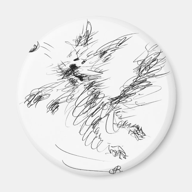 glücklicher Hund Magnet (Vorne)