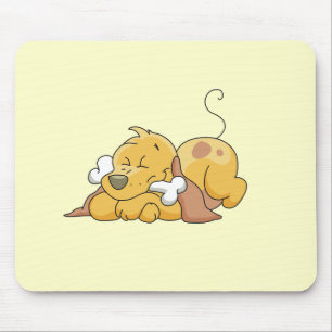 Glücklicher Hund mit Knochen-T-Shirts und Geschenk Mousepad