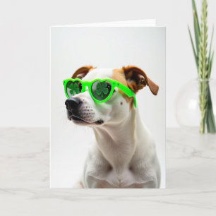 Glücklicher Hund mit Sonnenbrille Fun-Karte Karte