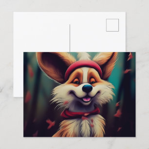 Glücklicher Hund Postkarte