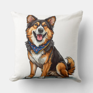 Glücklicher Hund Süßer Haustierliebhaber Geschenk Kissen