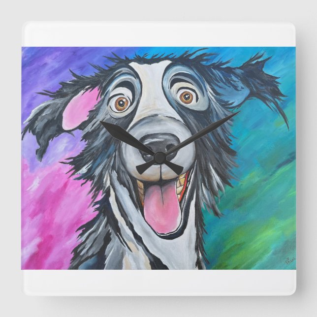 GLÜCKLICHER HUND UHR (Vorderseite)