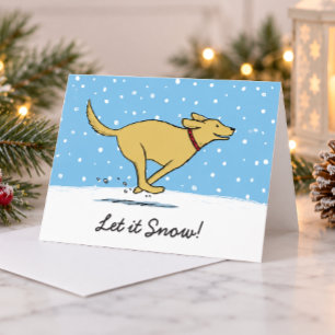 Glücklicher Hund Weihnachten Lass es schneien