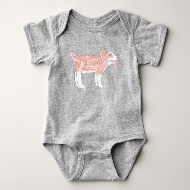 Glücklicher Hundebaby-Einteiler Baby Strampler (Vorderseite)
