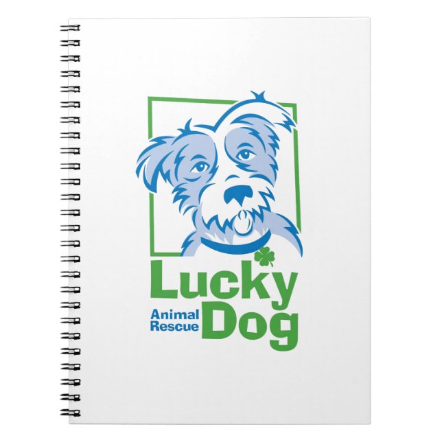 Glücklicher Hundegewundenes Notizbuch (6,5" x Notizblock (Vorderseite)