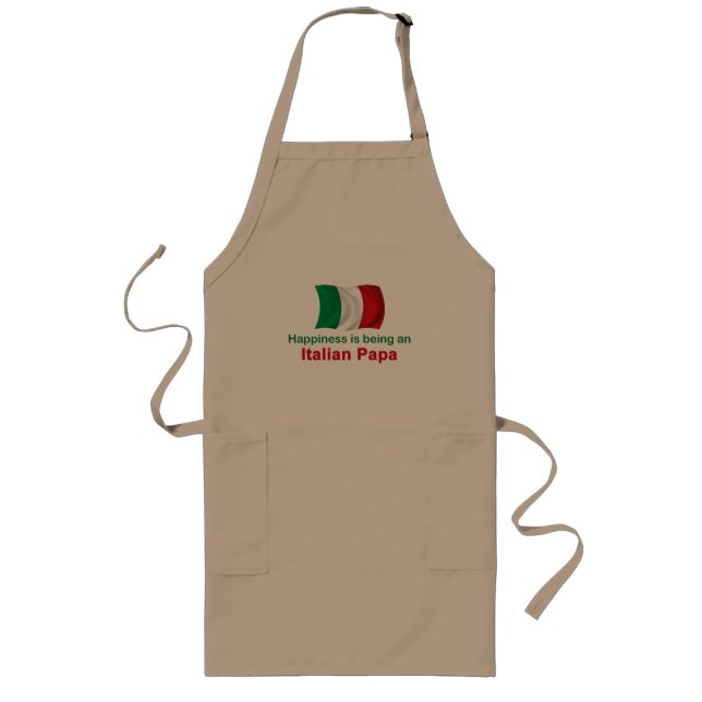 Glücklicher italienischer Papa Lange Schürze (Vorne)