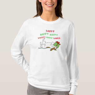 Glücklicher Jack Russell Terrier Weihnachten Hund T-Shirt