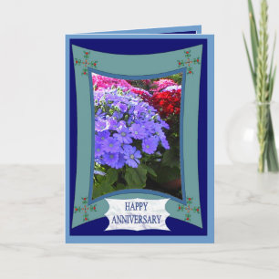 Glücklicher Jahrestag, brillant lila Karte