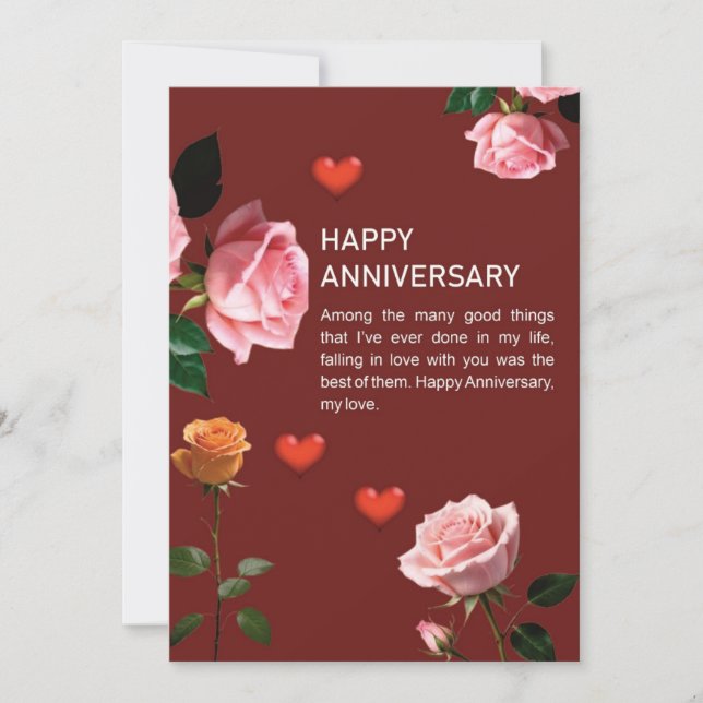 glücklicher Jahrestag Einladung (Vorderseite)