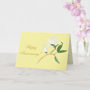 glücklicher Jahrestag   Elegant Magnolia Branch Ye Karte