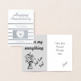 glücklicher Jahrestag Folienkarte