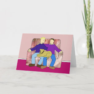 Glücklicher Jahrestag für männliches Paar Karte