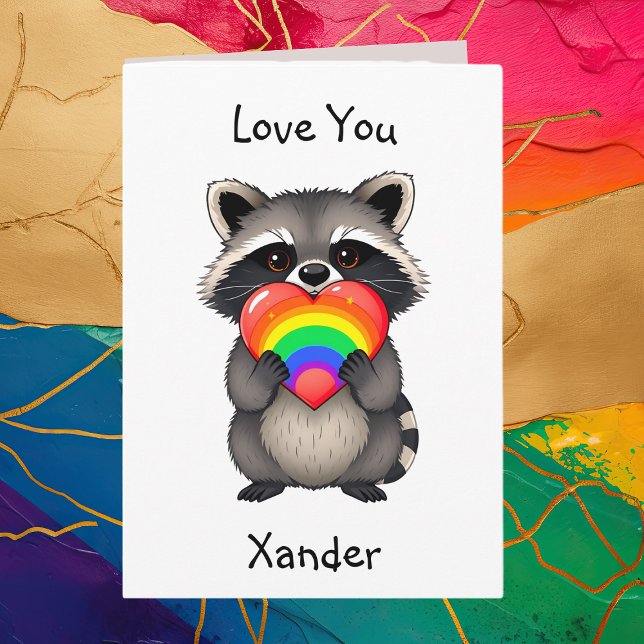 glücklicher Jahrestag | LGBTQ Raccoon Karte (Von Creator hochgeladen)
