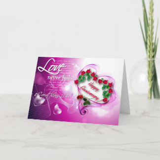 glücklicher Jahrestag - Liebe (Christlich) Karte