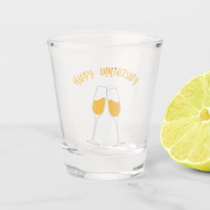 glücklicher Jahrestag Schnapsglas
