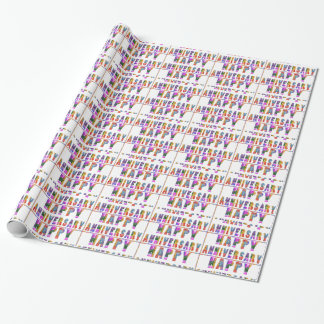 GLÜCKLICHER JAHRESTAG: TEXT Grafik Geschenkpapier