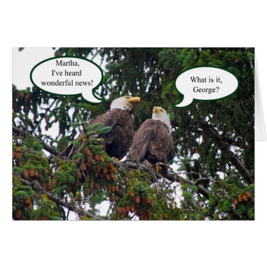 Glücklicher Jahrestag, Weißkopfseeadler-Karte Karte