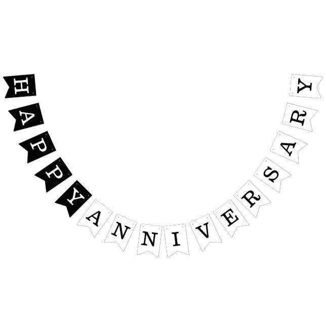 glücklicher Jahrestag Wimpelkette (Alle)