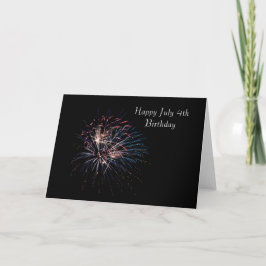 Glücklicher Juli vierter Geburtstag Karte