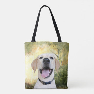 Glücklicher junger gelber Labrador Tasche