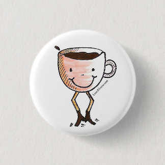 Glücklicher Kaffee Button