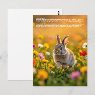 Glücklicher Kaninchenfuß Postkarte