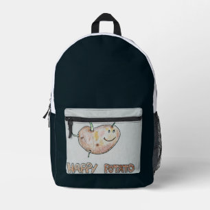 Glücklicher Kartoffel-Druck-Schneid-Näh-Beutel Bedruckter Rucksack