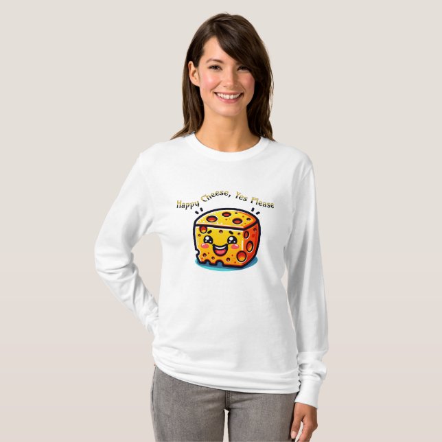 Glücklicher Käse, ja, bitte T-Shirt (Vorne ganz)
