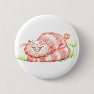 Glücklicher Katzenknopf Button