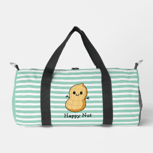Glücklicher Kawaii-Erdnuss-Cartoon – Süße lächelnd Duffle Bag