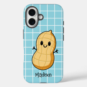 Glücklicher Kawaii-Erdnuss-Cartoon – Süße lächelnd iPhone 16 Hülle
