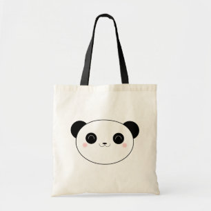 Glücklicher Kawaii Panda-Bär Tragetasche